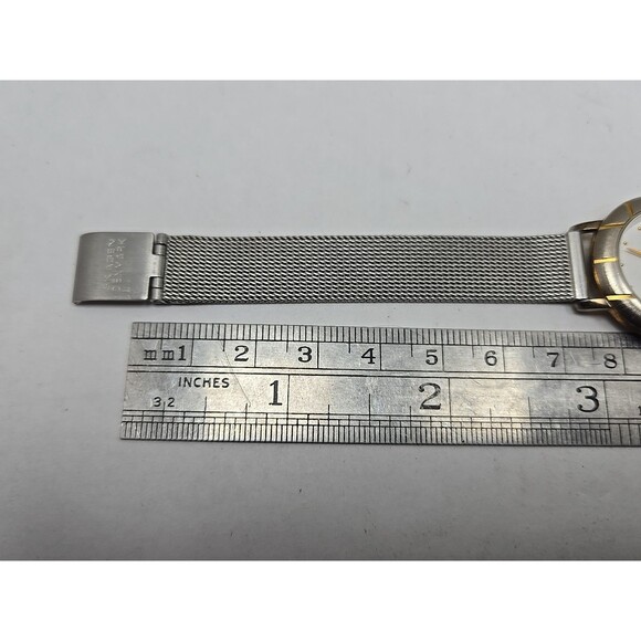 Skagen Denmark 3SGS Women Quartz Mesh Watch Two Tone White Dial New Battery 26mm - Picture 10 of 11